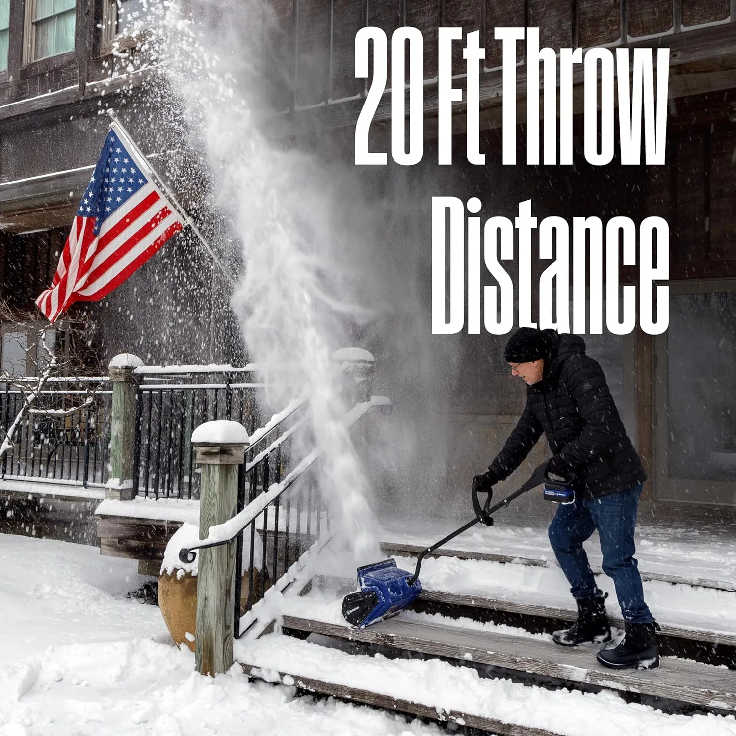 Westinghouse WSnow13S 24V Cordless Snow Shovel 13 Inch Kit, 24V 4Ah Battery, Fast Charger, Electric Snow Shovel with 20ft Throwing Distance, plows 300lbs/min, Compatible with Snow Joe Batteries