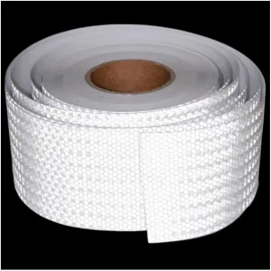 White Reflective Tape 4 inch X 166 feet, Outdoor Waterproof High Visibility Strong Safety Industrial Tape