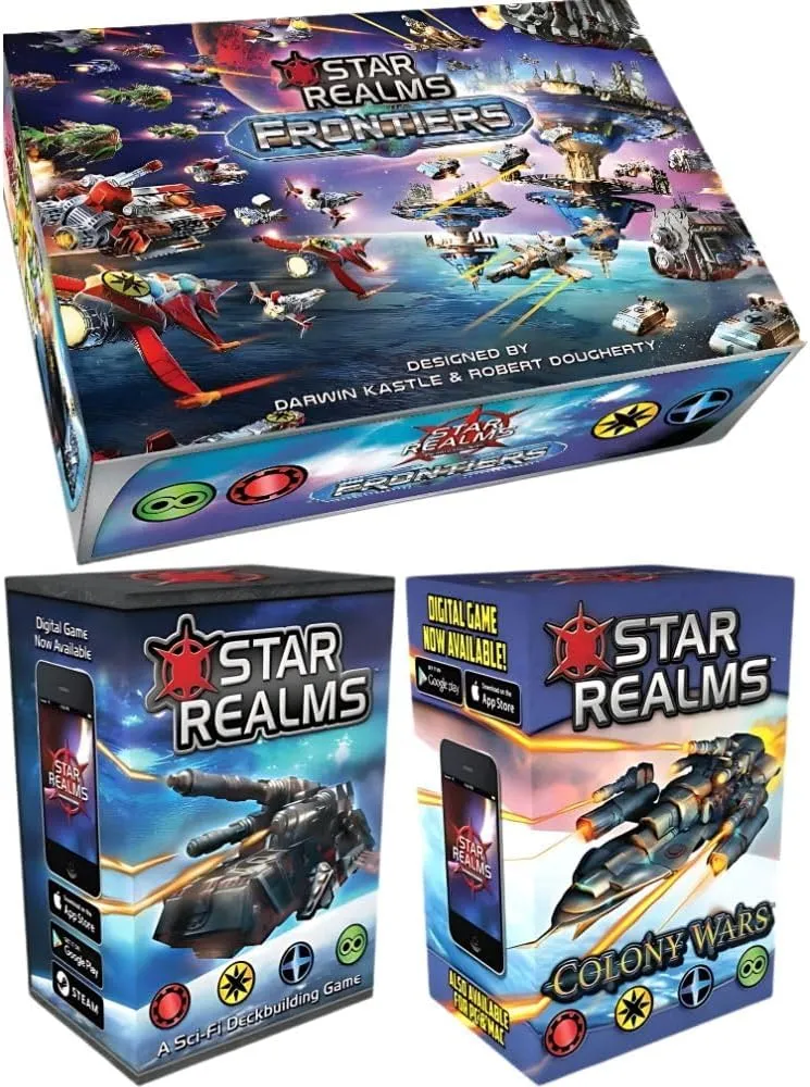 Wise Wizard Games Star Realms Boxed Sets Bundle: Core Game, Colony Wars and Frontiers (3 Items)