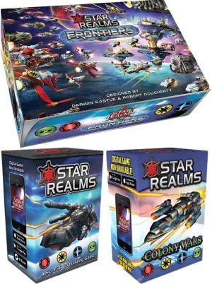 Wise Wizard Games Star Realms Boxed Sets Bundle: Core Game, Colony Wars and Frontiers (3 Items)