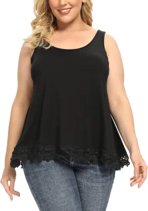 Women's Cami with Built in Bra Cup Casual Flowy Swing Pleated Tank Top with Adjustable Strap (S-4XL)