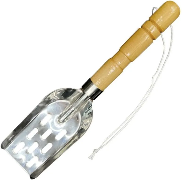 Wood Handle Fishing Baits Shovel Stainless Steel Shrimp Spatulas Ergonomic Design Fishing Lures Shovel