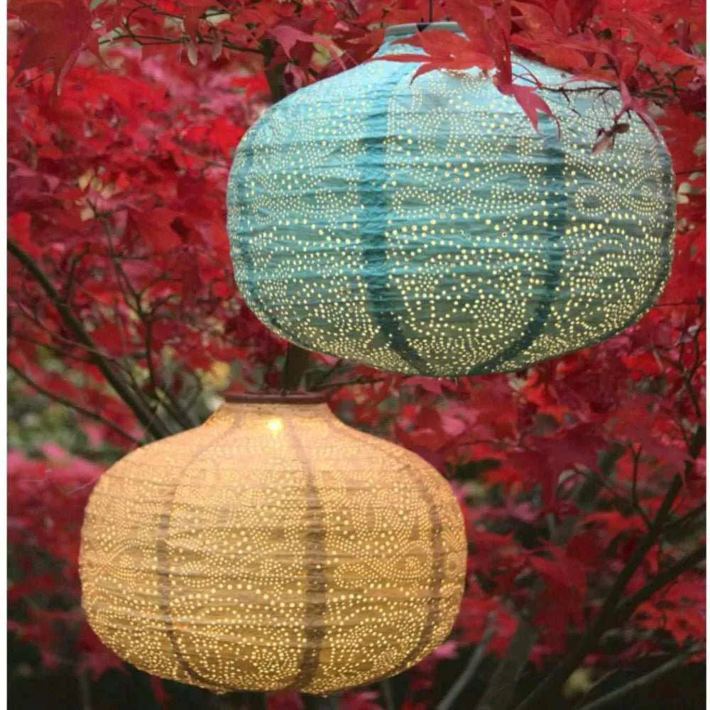 x12 Solar Lantern Pumpkins & Dome
