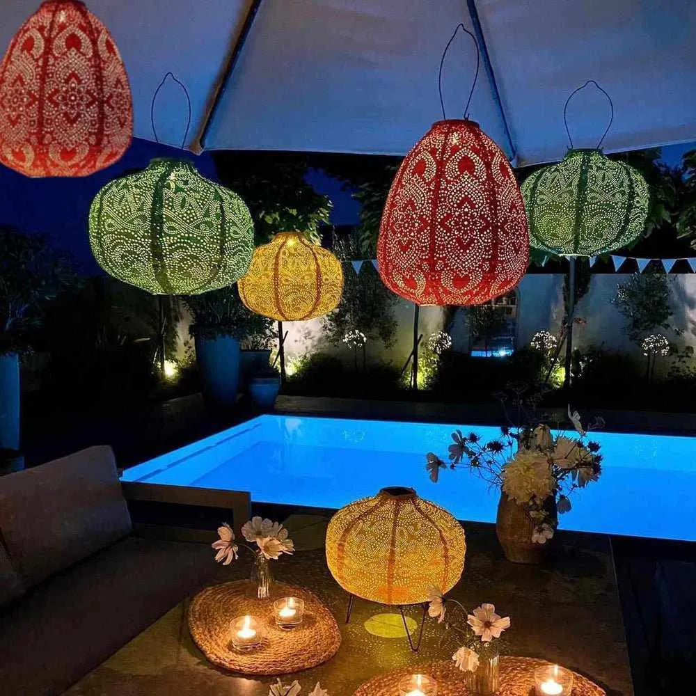 x12 Solar Lantern Pumpkins & Dome