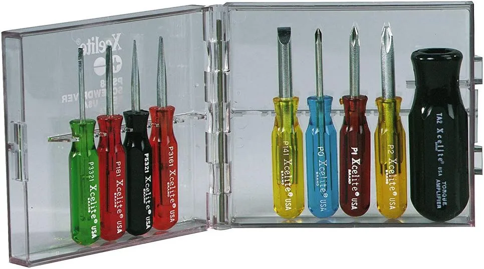 Xcelite PS88N Tool Set, 9Pc, Mini Screwdriver