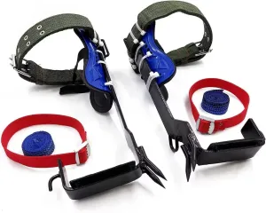 XKMT- Tree Climbing Spike Set Safety Adjustable Belt Lanyard Rope Rescue Belt 2 Gears [P-N: ET-OUTDOOR002-RAW], Black