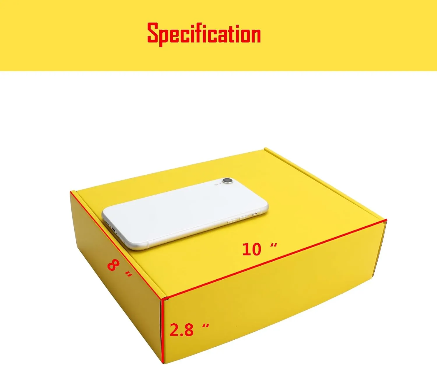 Yellow Hard Corrugated Cardboard Shipping Box - Gift Wrap Box for Bridesmaid Proposal, Wedding, Christmas, Anniversary - Anti-Impact, Suitable for E-Commerce Packaging with Lids