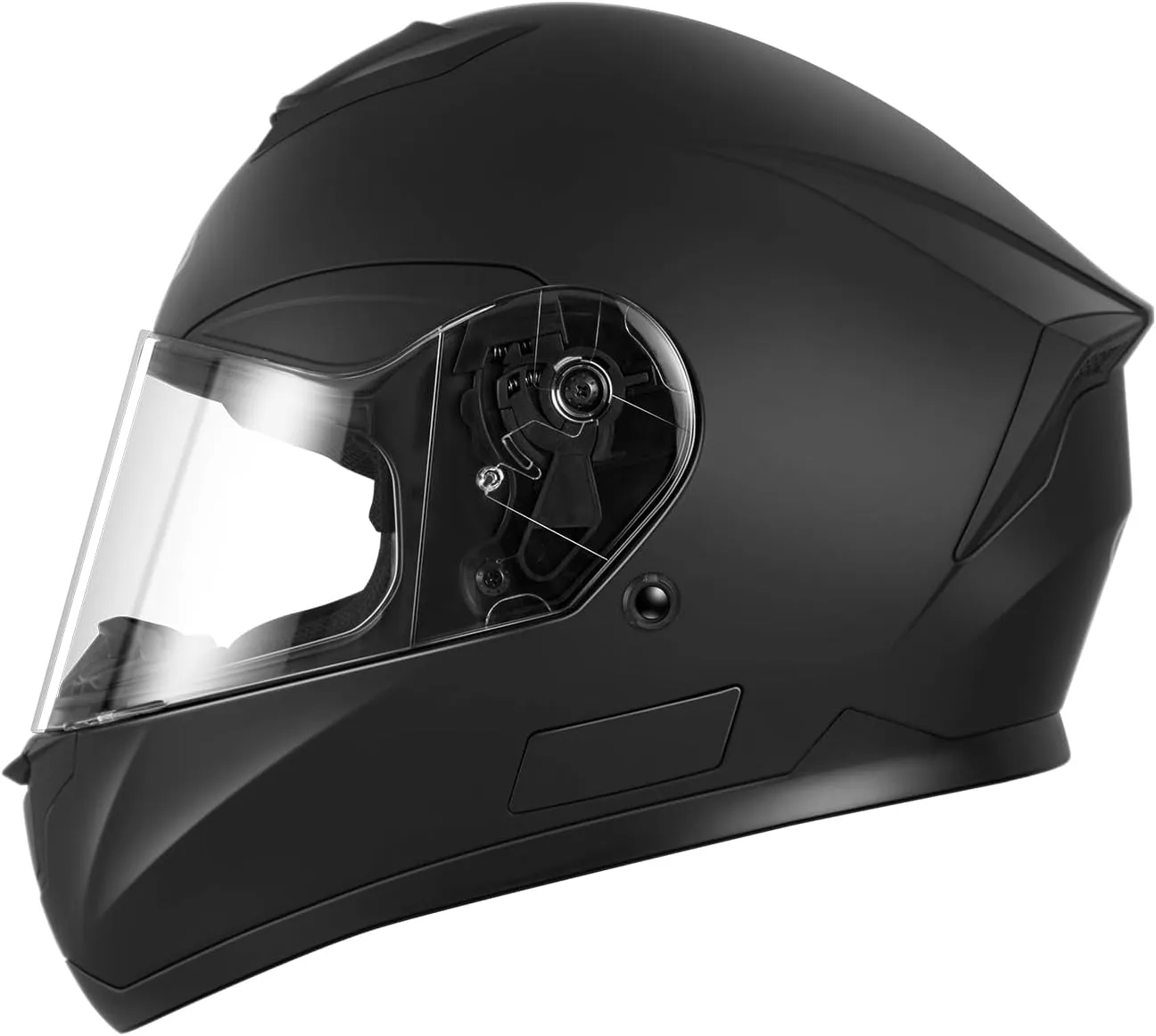 YEMA Helmet Motorcycle Full Face Helmet DOT Approved - YEMA YM-831 Motorbike Street Bike Racing Crash Helmet with Sun Visor for Adult, Men and Women - Matte Black,Small