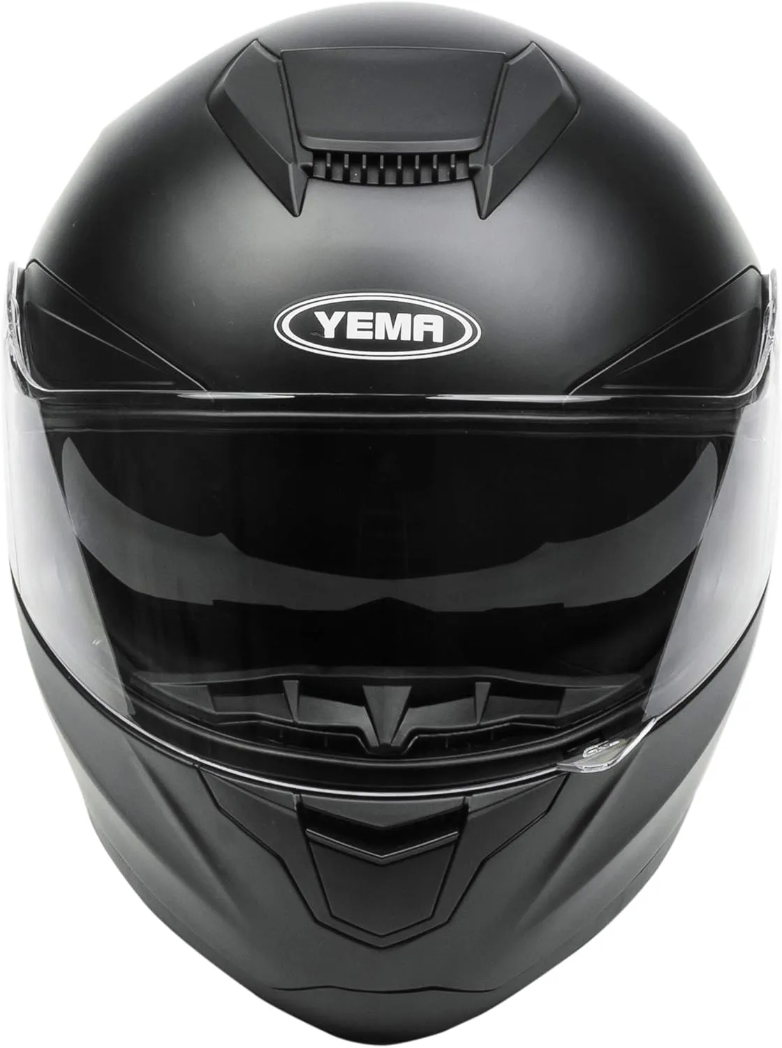 YEMA Helmet Motorcycle Full Face Helmet DOT Approved - YEMA YM-831 Motorbike Street Bike Racing Crash Helmet with Sun Visor for Adult, Men and Women - Matte Black,Small