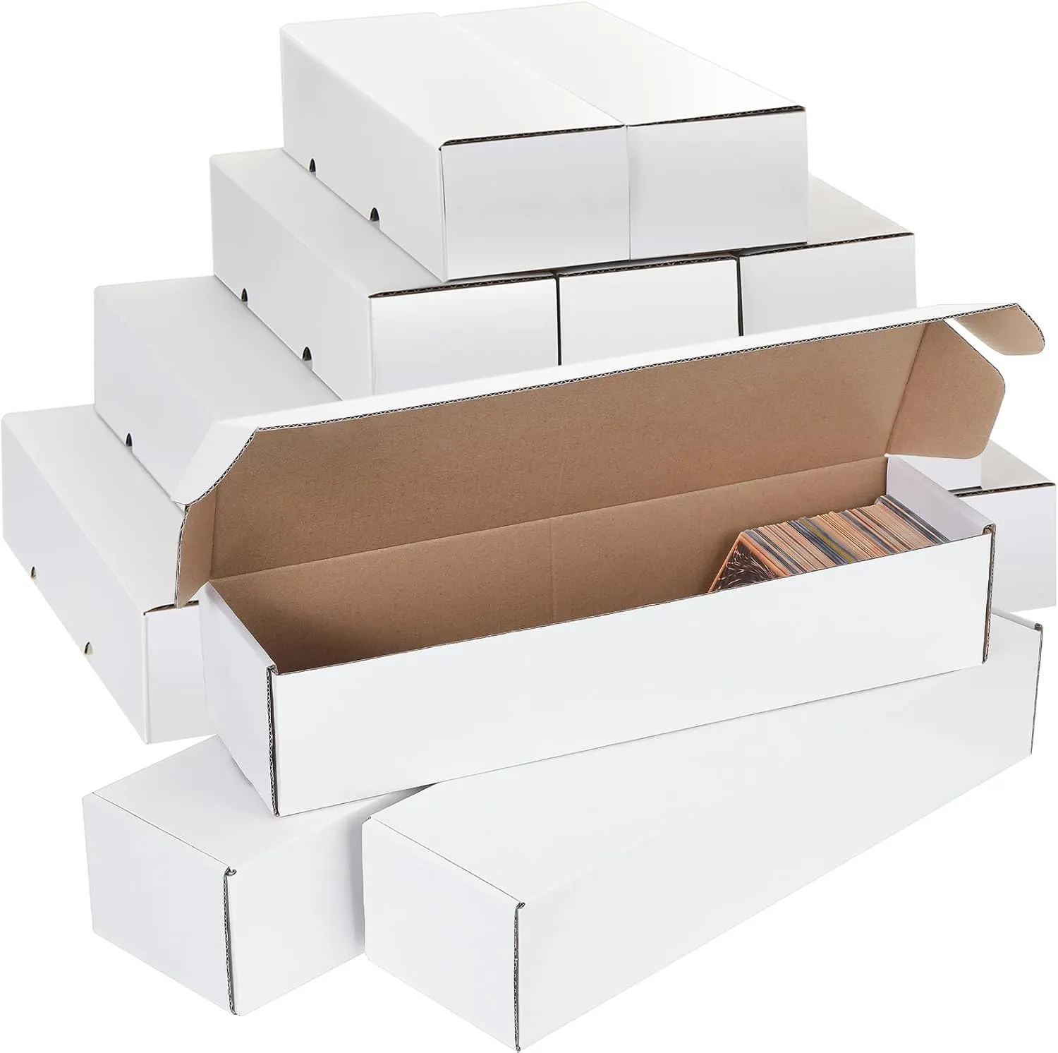 Yexiya 800 Count Storage Box Card Holders for Trading Cards Sports Note Collector Box Trading Note Organizer for Gaming Sports Collecting(6 Pcs)