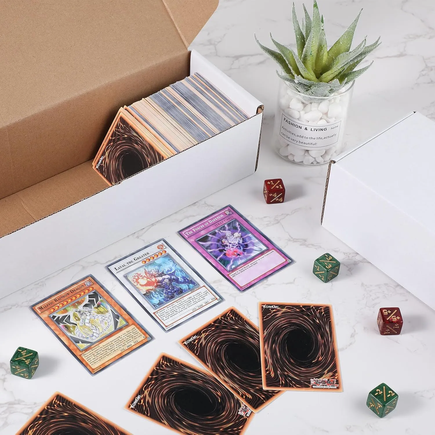 Yexiya 800 Count Storage Box Card Holders for Trading Cards Sports Note Collector Box Trading Note Organizer for Gaming Sports Collecting(6 Pcs)