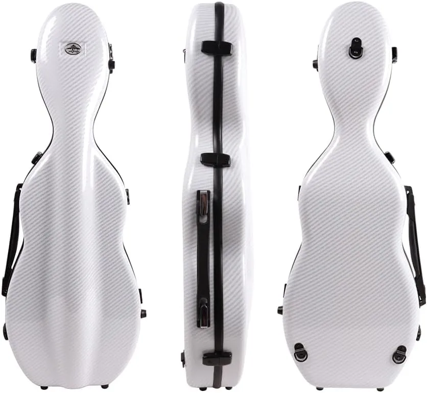 yinfente Carbon Fiber Violin Case 4/4 Full Size With Backstrp Handle Violin Bag Lightweight
