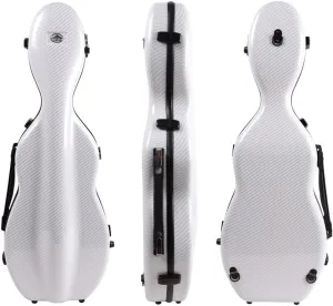 yinfente Carbon Fiber Violin Case 4/4 Full Size With Backstrp Handle Violin Bag Lightweight