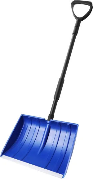 Yocada Snow Shovel for Driveway Home Garage Snow Removal with D-Grip Handle Aluminum Strip 48 inch Long Large Capacity Shovel for Garden Car Camping Outdoor