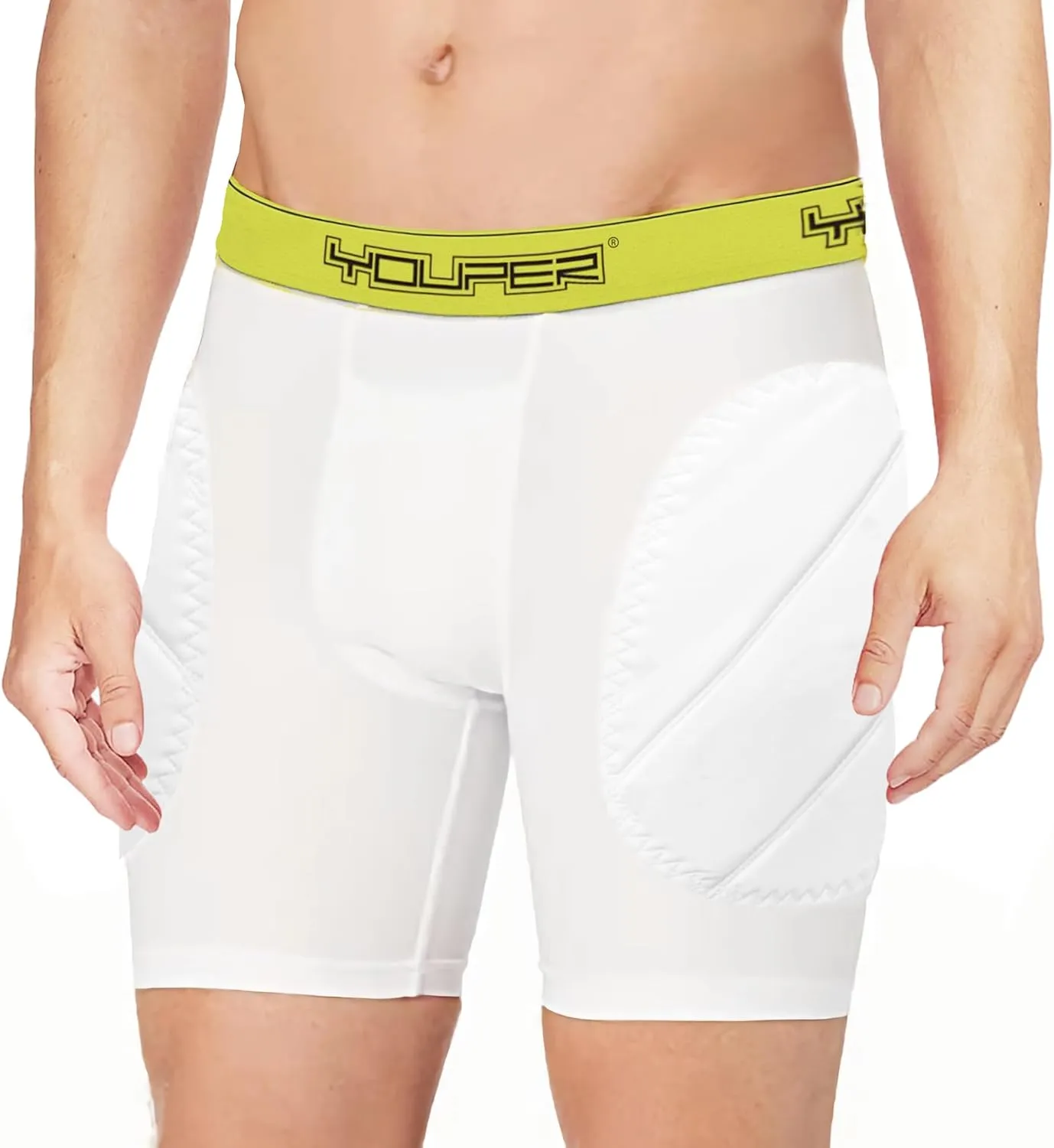 Youper Boys Youth Padded Sliding Shorts with Soft Protective Athletic Cup for Baseball, Football, Lacrosse