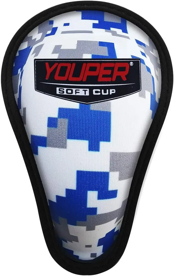 Youper Youth Boys Compression Sliding Shorts with Soft Protective Cup for Baseball Football Hockey (2-Pack)