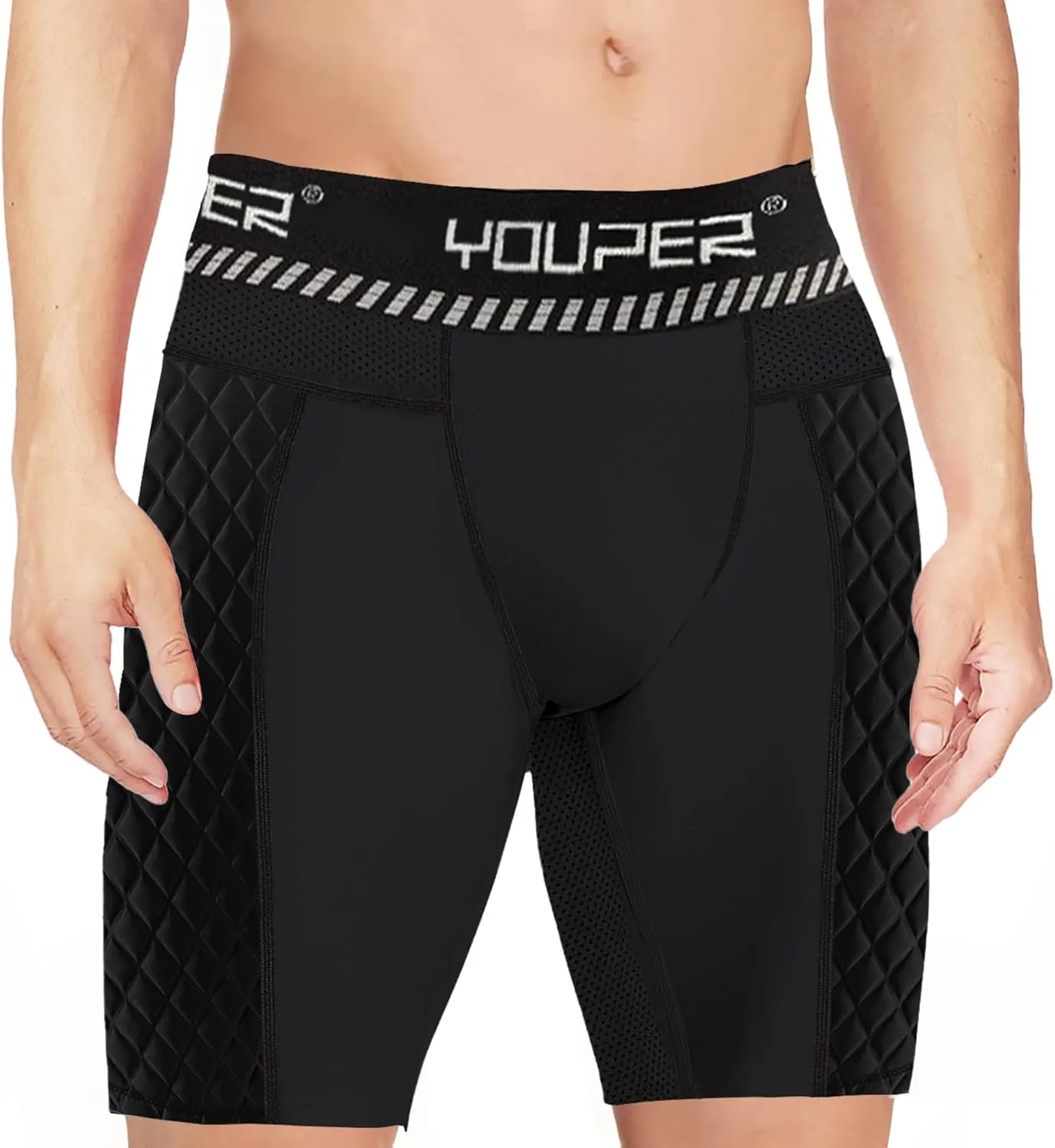 Youper Youth Boys Padded Sliding Shorts with Elite Protective Cup for Football, Baseball & Hockey