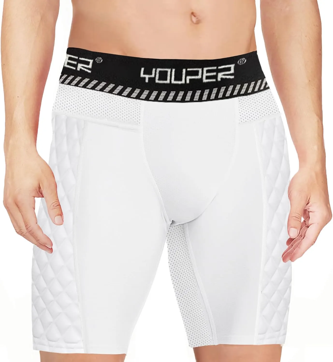 Youper Youth Boys Padded Sliding Shorts with Elite Protective Cup for Football, Baseball & Hockey