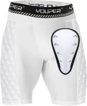 Youper Youth Boys Padded Sliding Shorts with Elite Protective Cup for Football, Baseball & Hockey