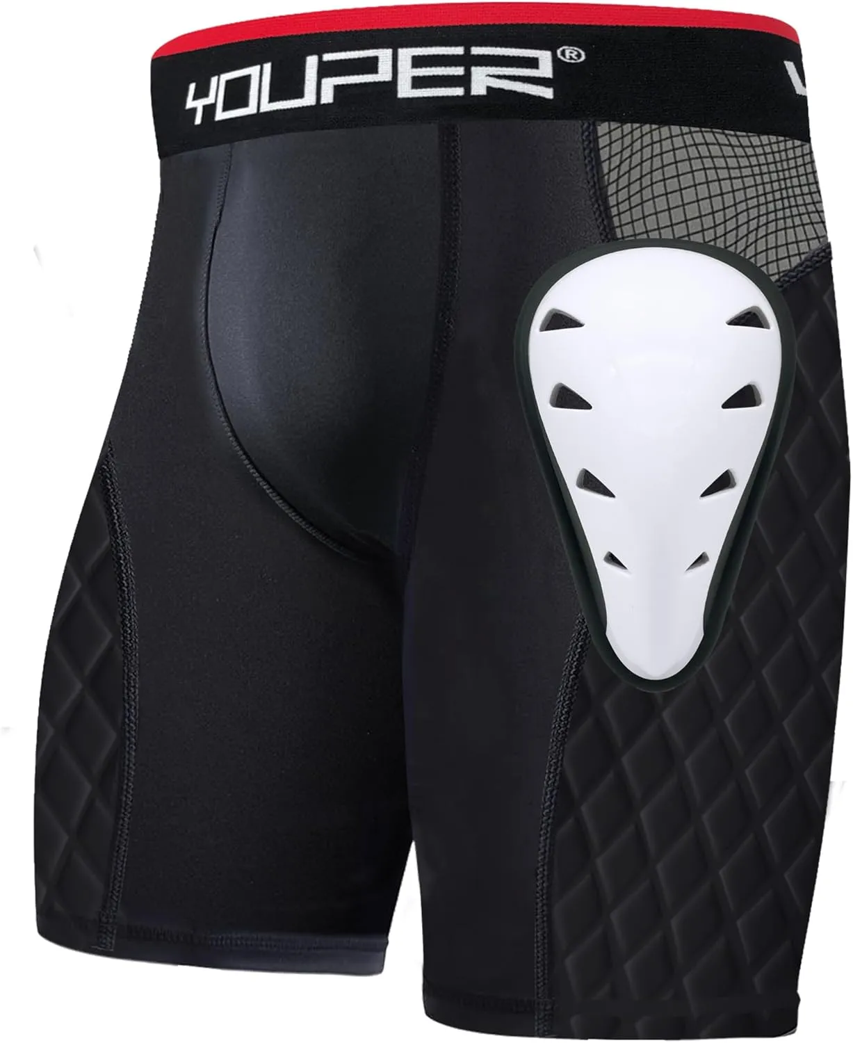 Youper Youth Boys Padded Sliding Shorts with Elite Protective Cup for Football, Baseball & Hockey