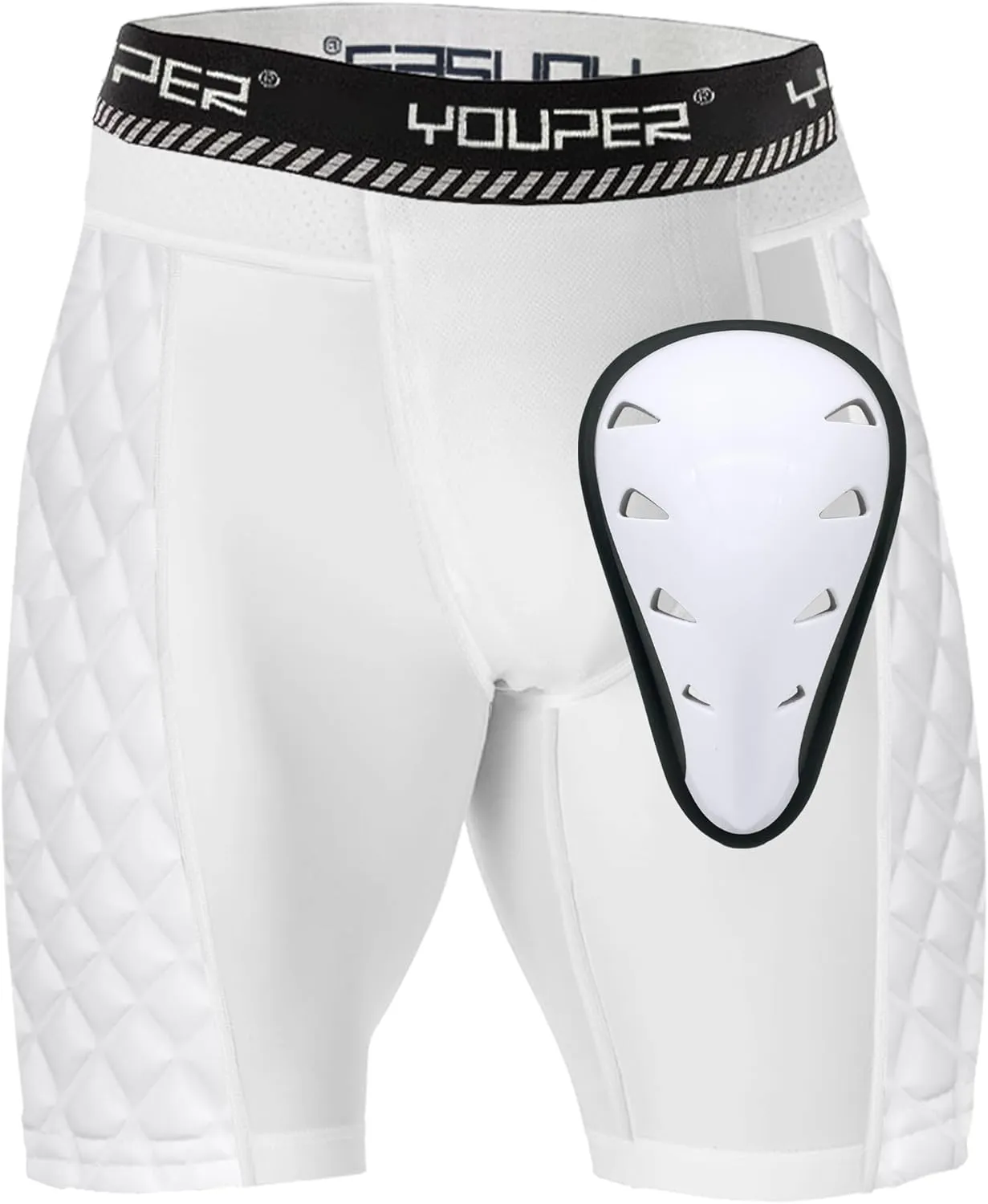 Youper Youth Boys Padded Sliding Shorts with Elite Protective Cup for Football, Baseball & Hockey