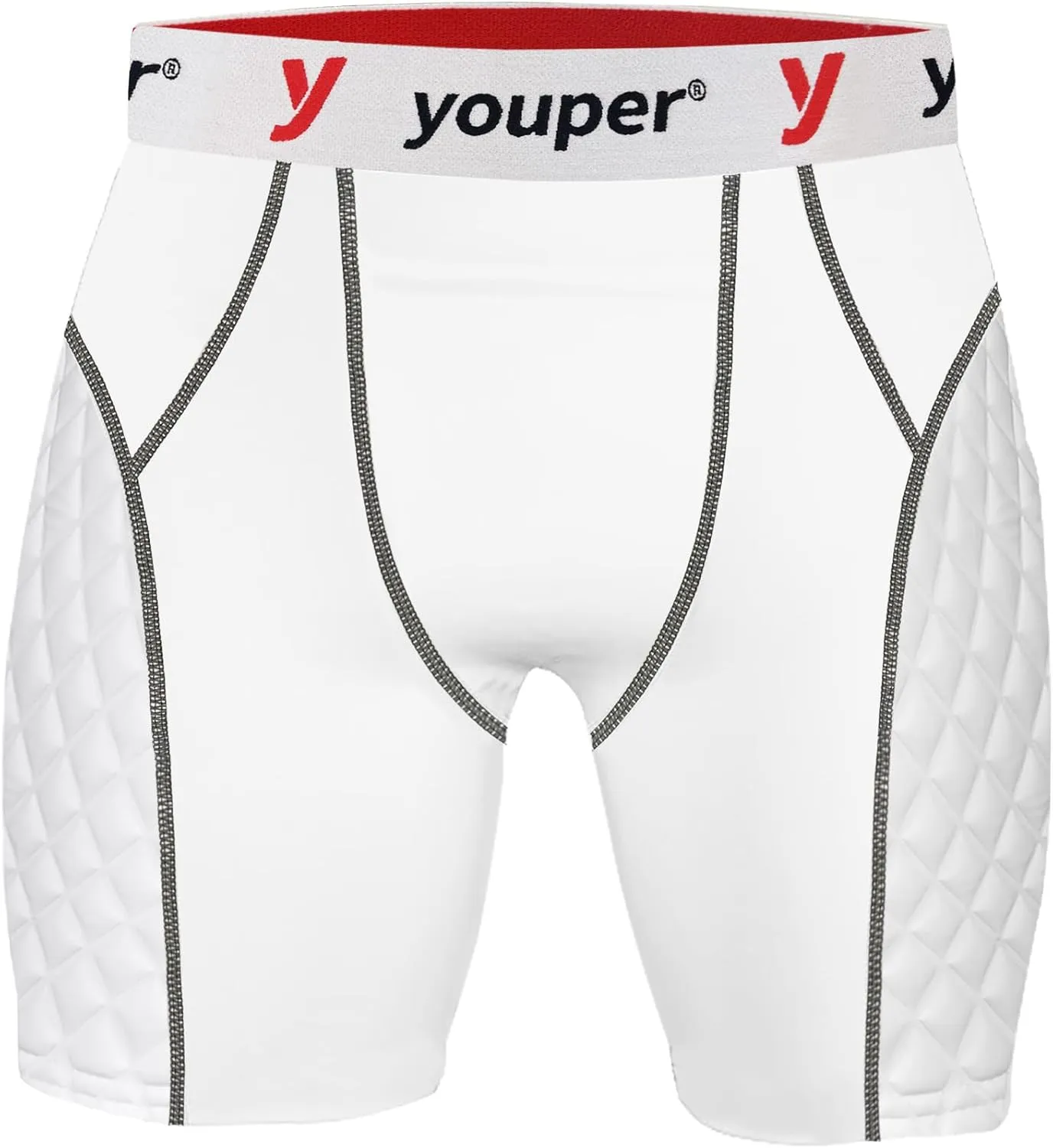 Youper Youth Elite Compression Padded Sliding Shorts w/Cup Pocket for Baseball, Football
