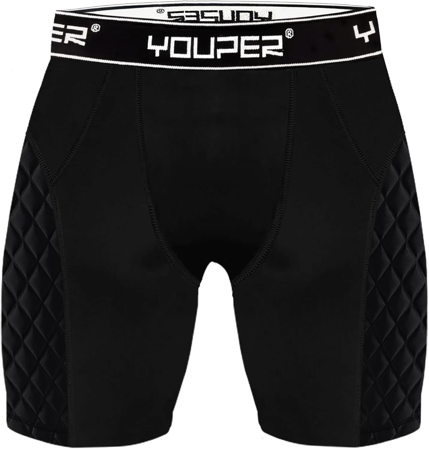 Youper Youth Elite Compression Padded Sliding Shorts w/Cup Pocket for Baseball, Football