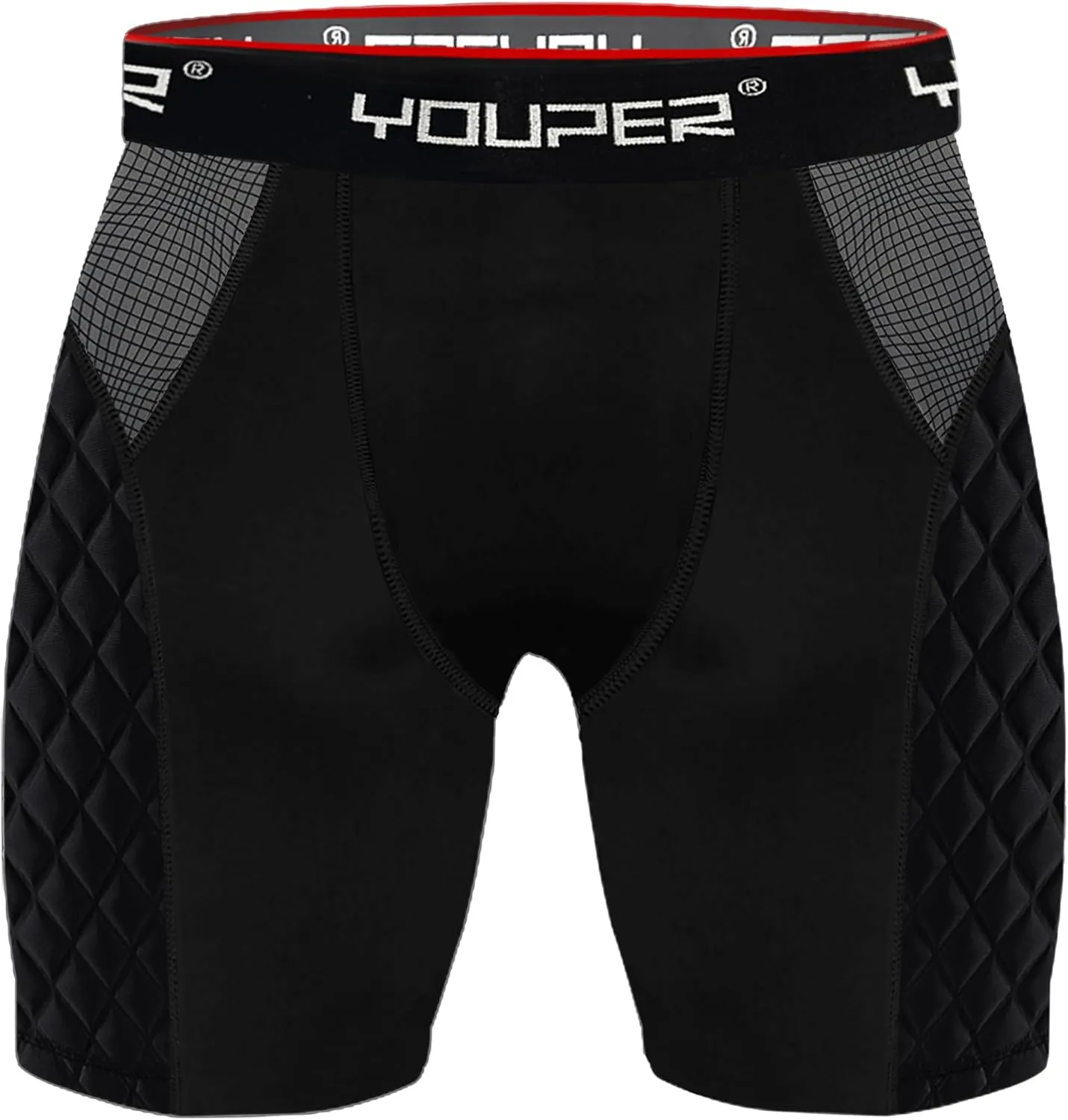 Youper Youth Elite Compression Padded Sliding Shorts w/Cup Pocket for Baseball, Football