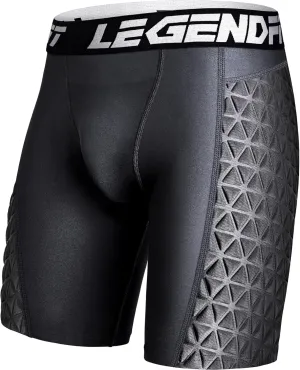 Youth Boys Baseball Sliding Shorts Cup Pocket Protective Athletic Compression Underwear Football Lacrosse