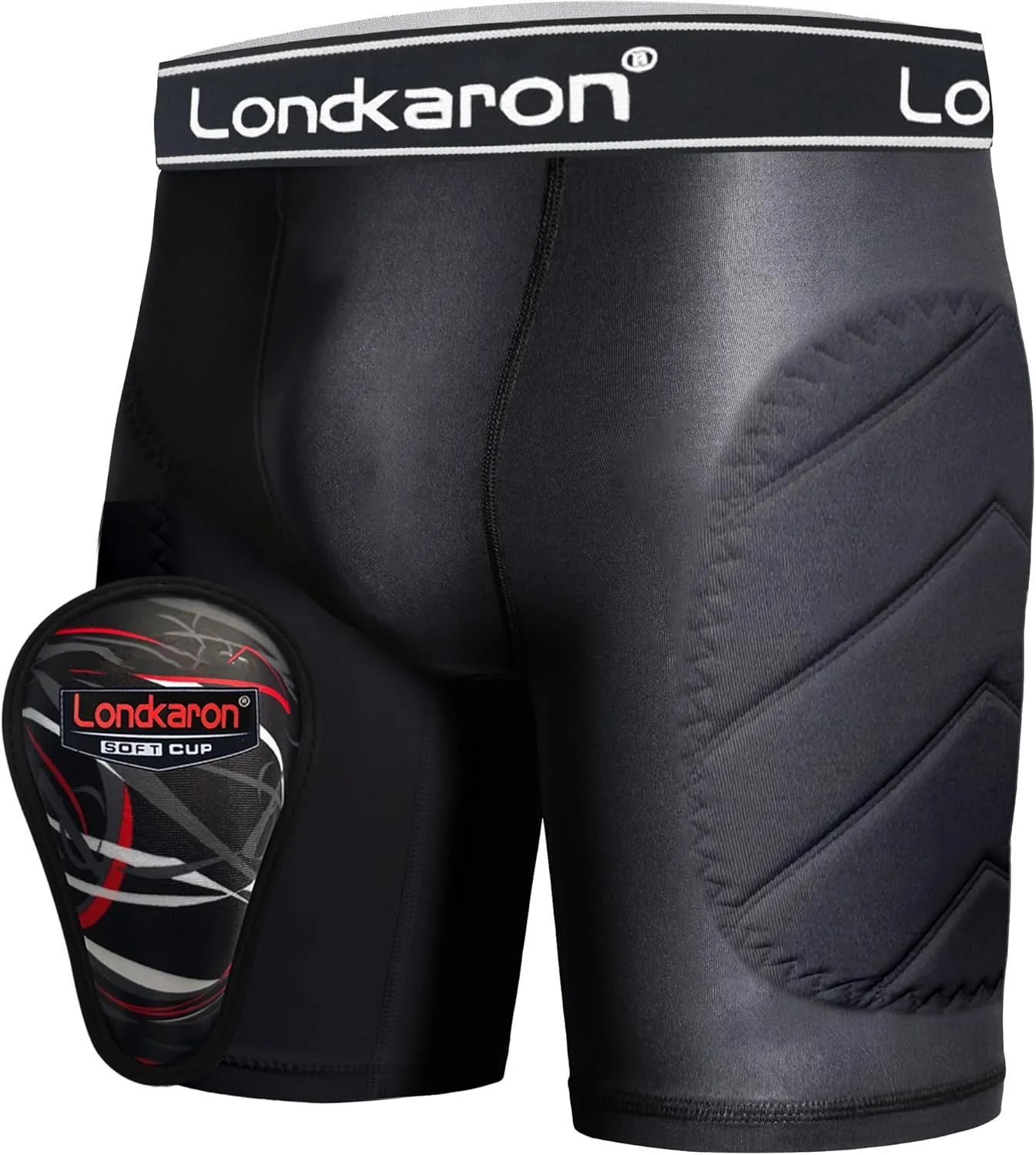 Youth Boys Padded Sliding Shorts with Soft Protective Cup for Baseball & Football