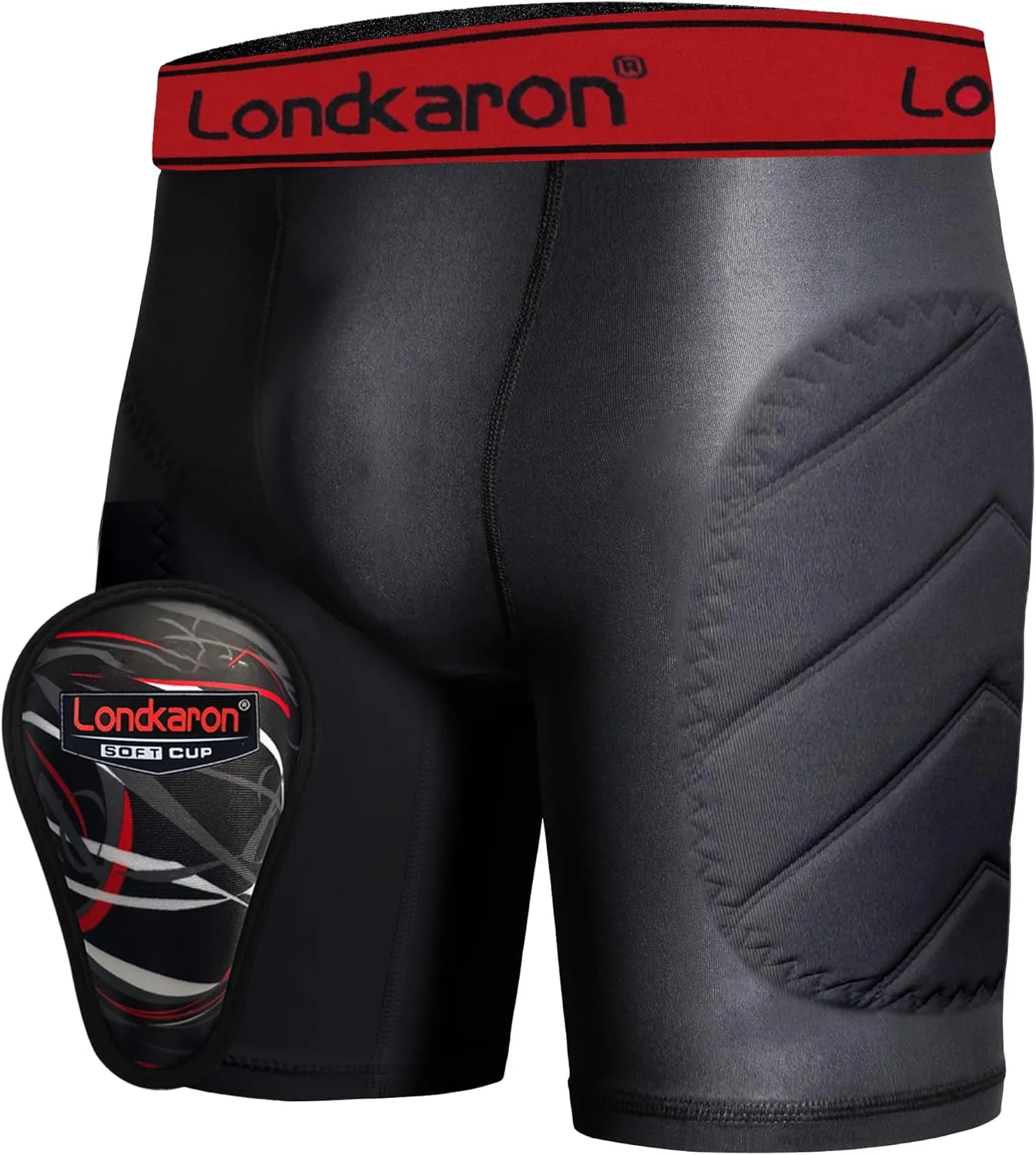 Youth Boys Padded Sliding Shorts with Soft Protective Cup for Baseball & Football