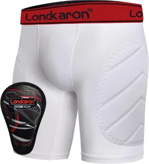Youth Boys Padded Sliding Shorts with Soft Protective Cup for Baseball & Football