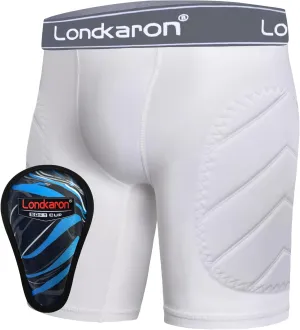 Youth Boys Padded Sliding Shorts with Soft Protective Cup for Baseball & Football