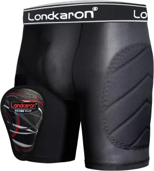 Youth Boys Padded Sliding Shorts with Soft Protective Cup for Baseball & Football