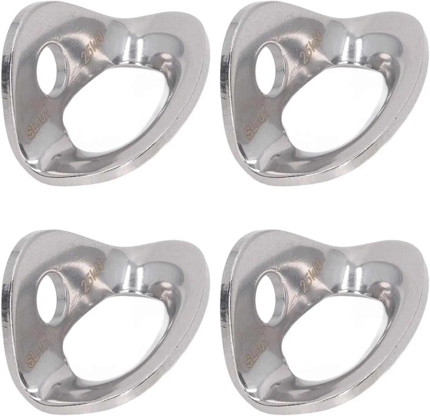 ZJchao Climbing Wall Holds, Climbing Anchors Stainless Steel with 10Pcs Hanger for Cave Exploration Engineering