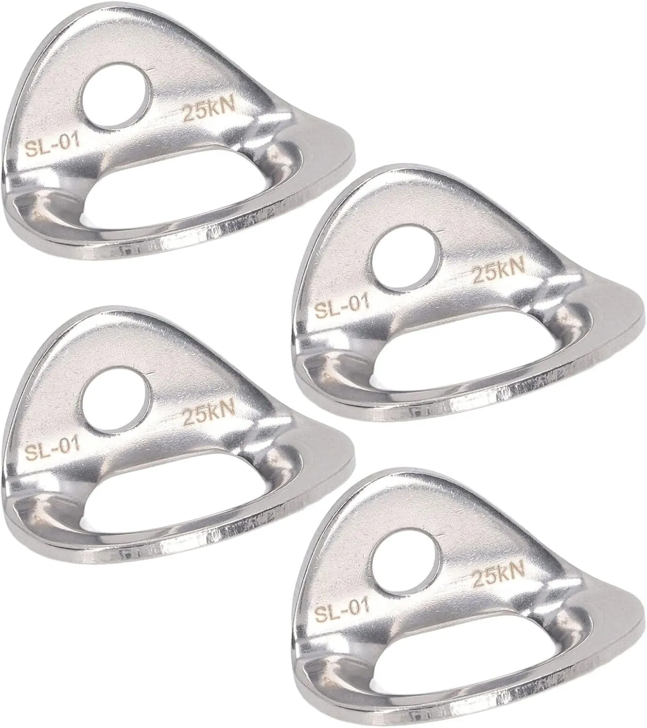 ZJchao Climbing Wall Holds, Stainless Steel with 10Pcs Climbing Hanger Anchors for Cave Exploration Engineering
