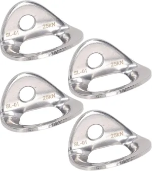 ZJchao Climbing Wall Holds, Stainless Steel with 10Pcs Climbing Hanger Anchors for Cave Exploration Engineering