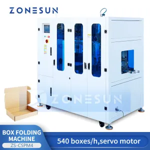 ZONESUN ZS-CSPM4 Fully Automatic Aircraft Box Folding Machine Carton Packaging Equipment