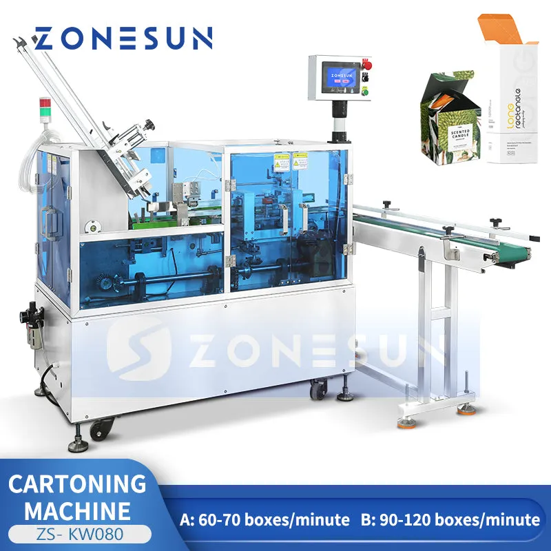 ZONESUN ZS-KW080 Box Folding Machine Top Loading Cartoner