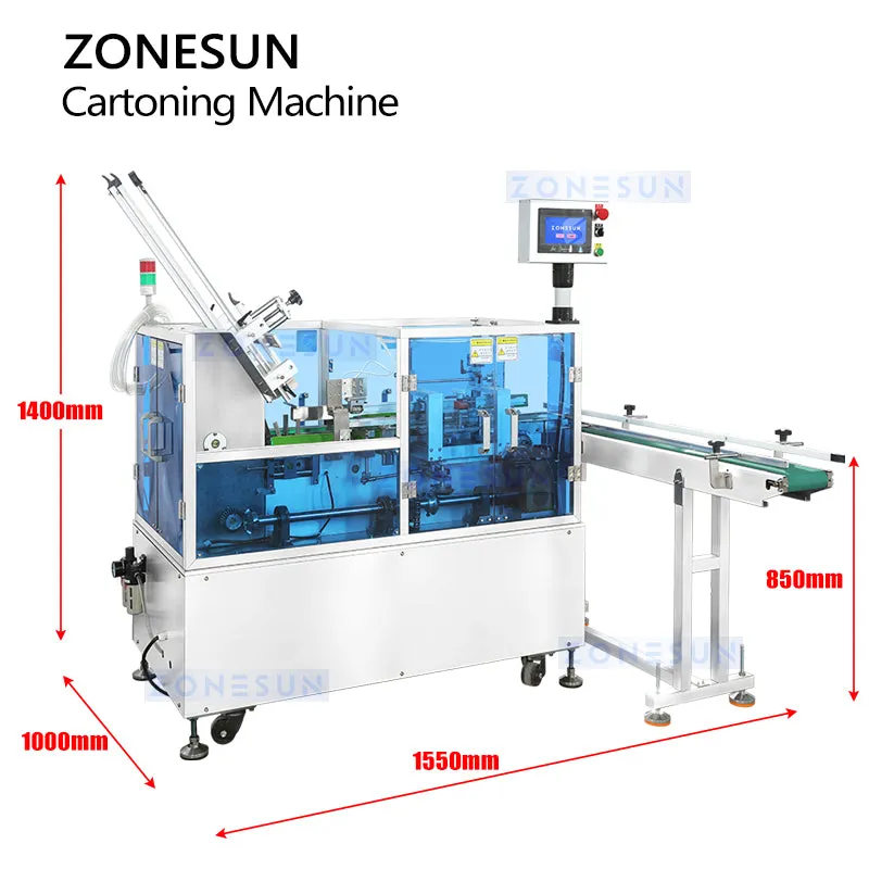 ZONESUN ZS-KW080 Box Folding Machine Top Loading Cartoner