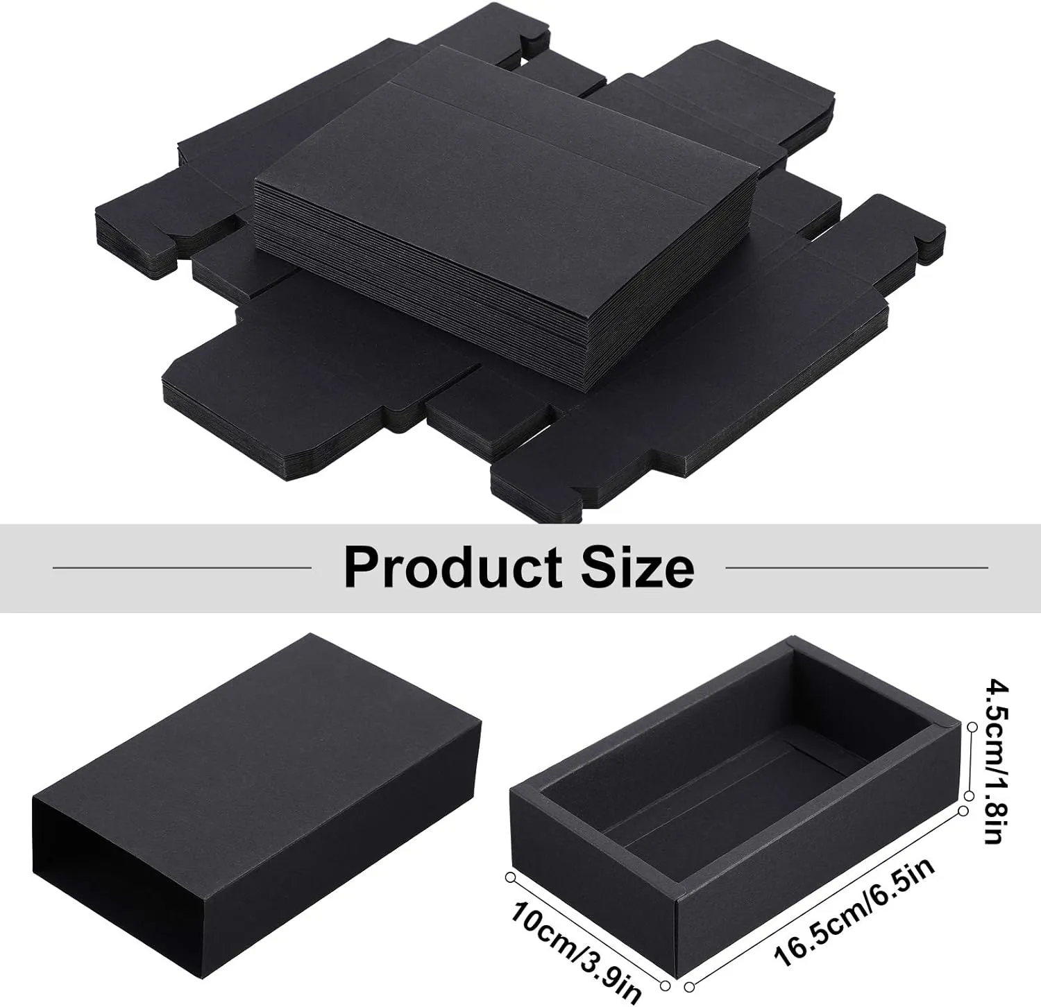 Zonon 30 Pieces Kraft Paper Drawer Box, Mini Crafts Cardboard Present Boxes for Business and Soap Jewelry Candy Weeding Party Favors Present Packaging Boxes (Black)